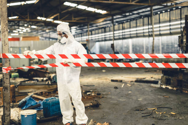 Professional Sewage Cleanup technician working in Cicero, IN